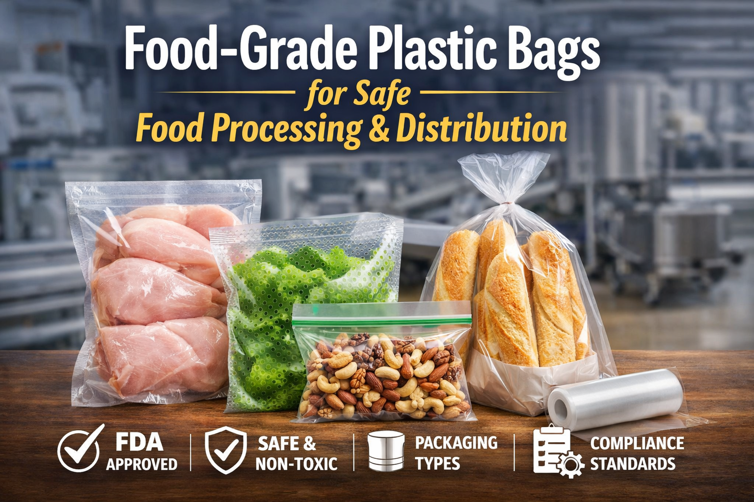 Best Food-Grade Plastic Bags for Food Processing & Safety – Universal