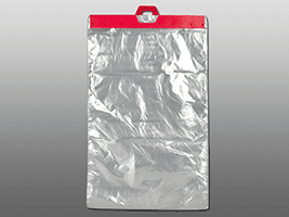 Produce Bags on Plastic Headers12_ X 17 _ + 2 _ LP 0.55 mil Linear Low Density Produce Bag