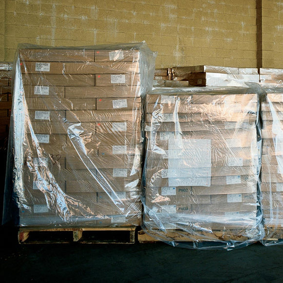 51" X 49" X 85" Clear Low Density Polyethylene Pallet Cover for Pallet Size 48 X 48 X 60 - Image 1