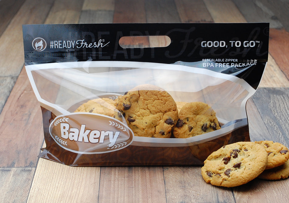9.5" x 8" + 5"BG, 2.6 mil, #ReadyFresh "Bakery" Pouch (6 pcs), 250/CS