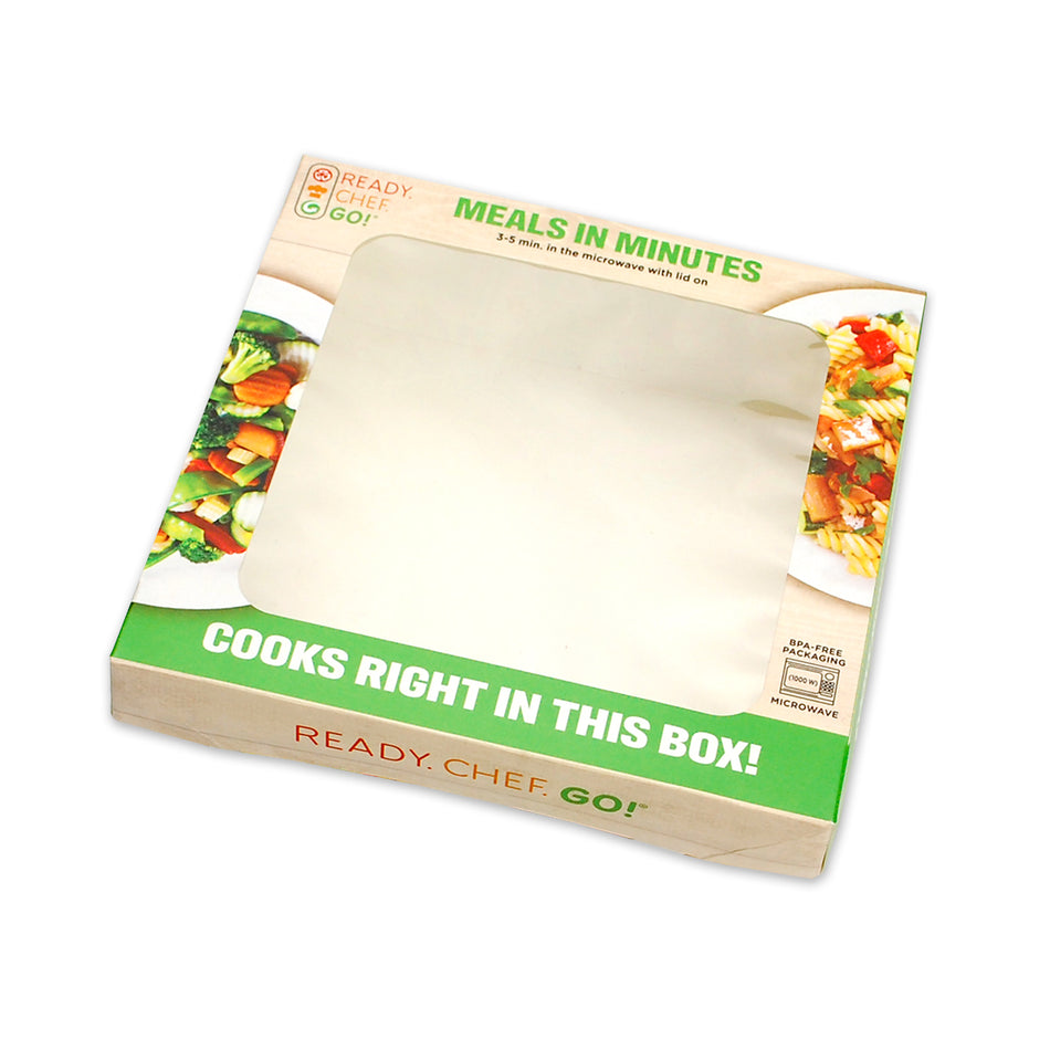 6.2" x 6.2" x 1" Clear Window Lid for RCG-MWMD Medium Microwavable Container - 500/Case