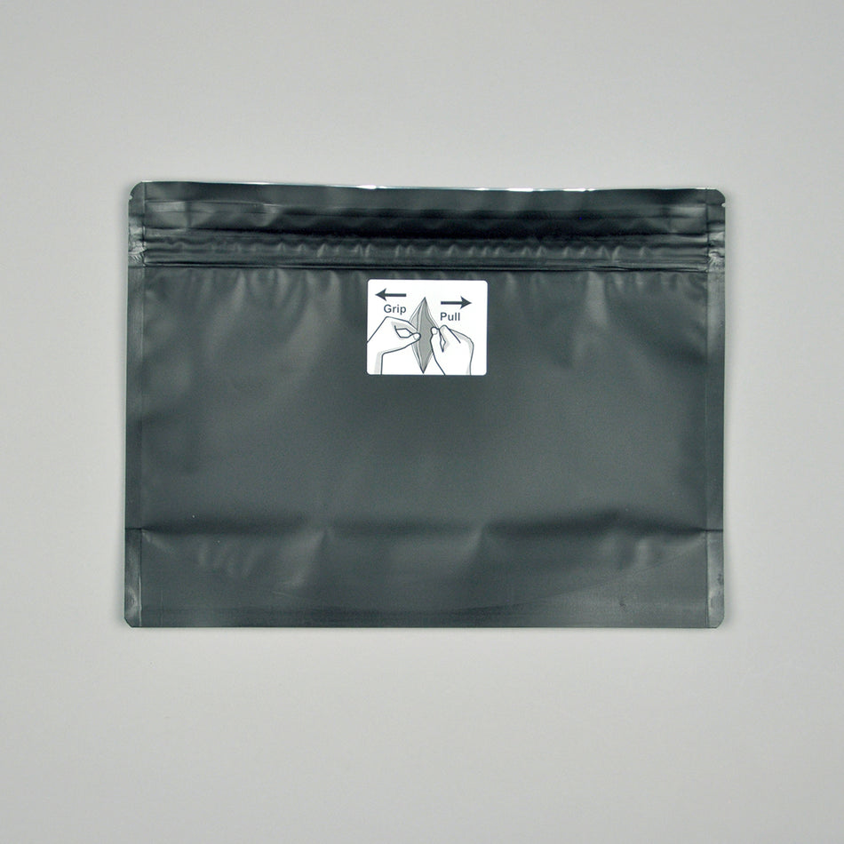 12.2" x 9" + 4BG 4.8 mil Child-Resistant Exit Pouch - Black, 500/CS
