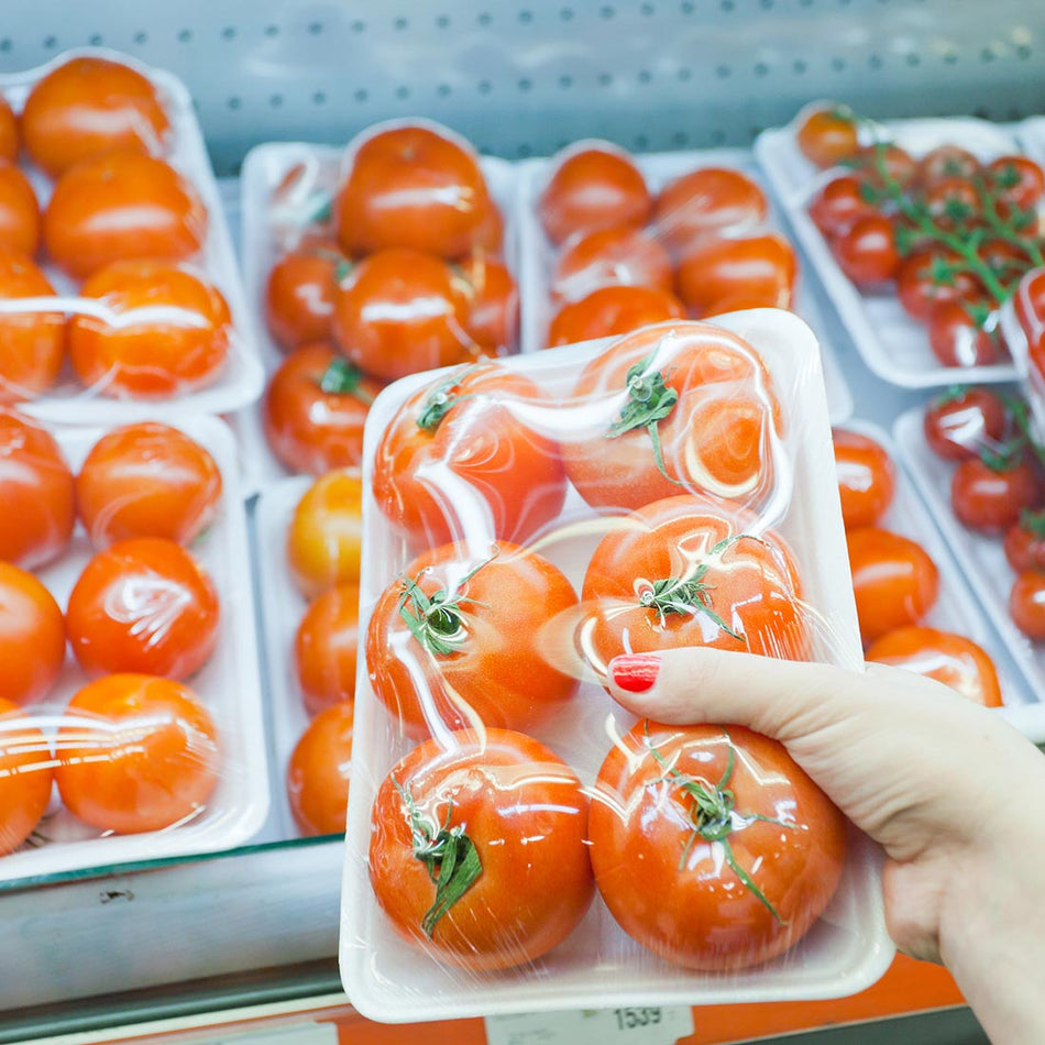 14" 14" Green Tint Dual Layer Produce Film, 1/RL