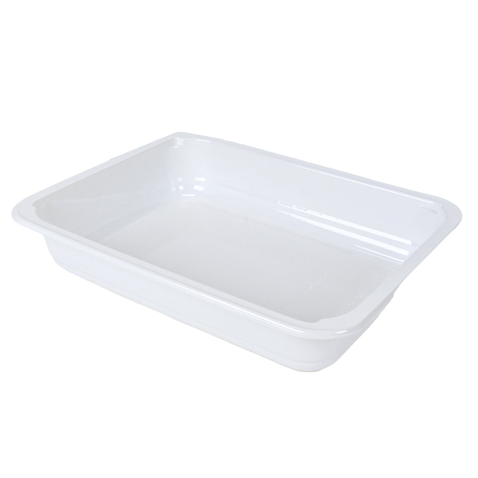 8.5" x 6.5" x 1.5" SimplyFresh White CPET 1 Compartment Tray, 600/CS