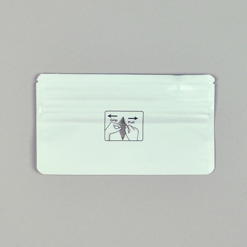 5.7" x 2.88" 4.8 mil Child-Resistant Pre-RL Pouch - White, 2000/CS