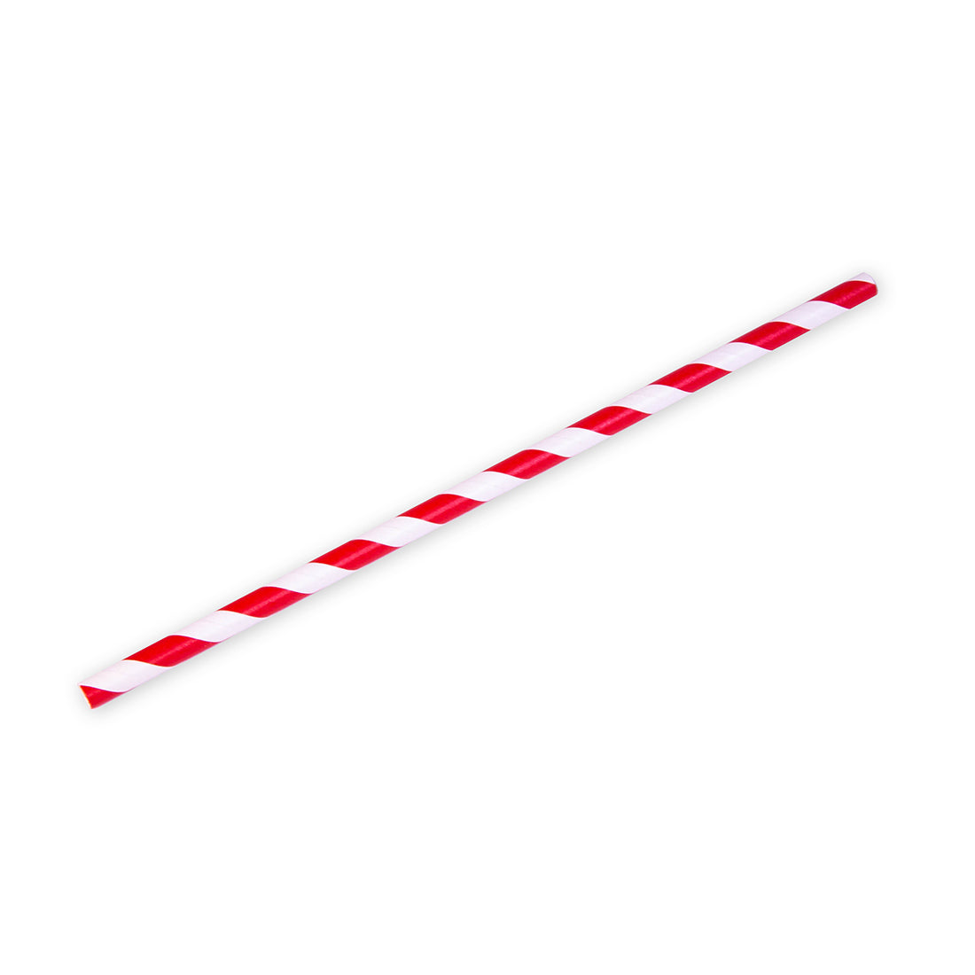 0.25" x 7.75" Jumbo Paper Drinking Straws - Yellow/White - Unwrapped - 4800/Case - Image 1