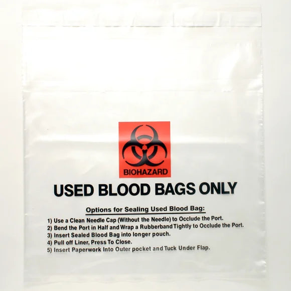 10" X 10" Used Blood Transport Bag