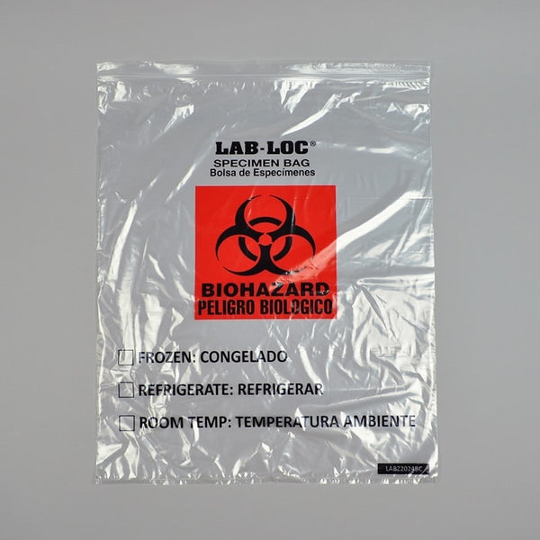 3-Wall Lab Specimen Bags - Large Size