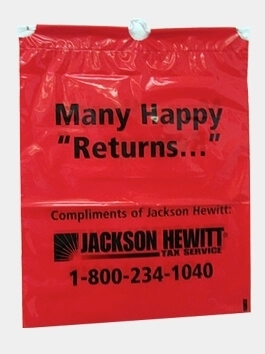 Jackson Hewitt Custom Printed Plastic Bags