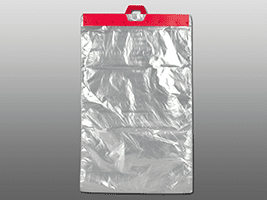12" x 17" + 2" LP 0.55 Mil LLDPE Produce Bags on Plastic Headers