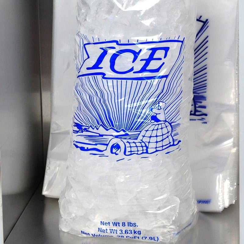 1.2 Mil Printed Plastic Ice Bags
