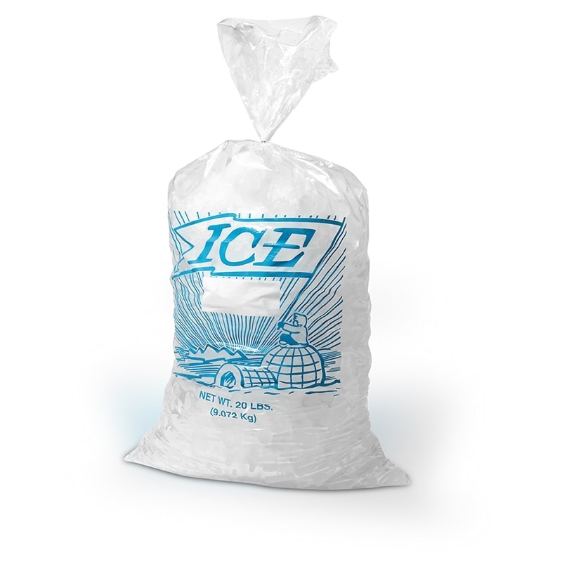 9" X 18" Printed Metallocene Ice Bag - 5 lb.