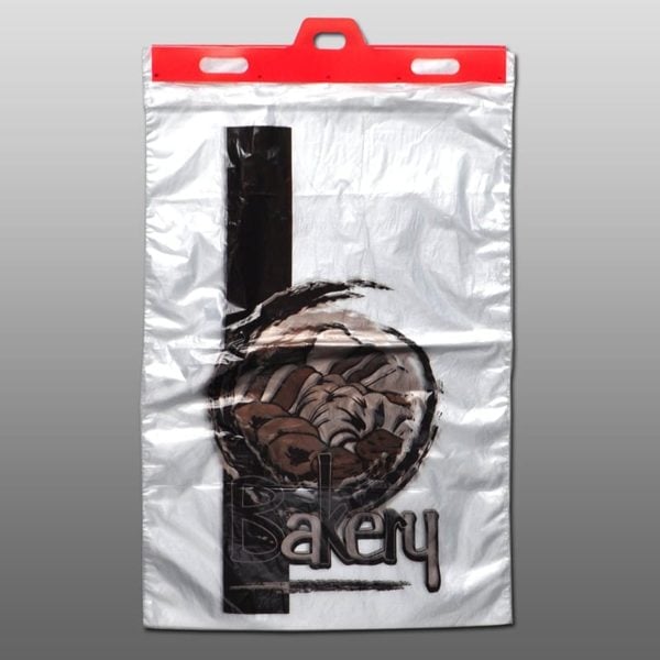 12" X 17" + 2 LP High Density Bakery Bag on Header Pack with Print