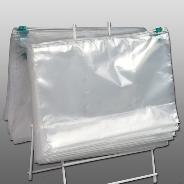 11" x 7" + 3"BG 1.5 mil LDPE Vented Slide Seal Bag, 500/CS