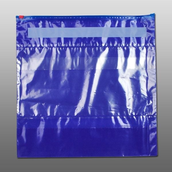 14" x 14" + 6"BG 3 Mil Bulk Deli Meat Slide Seal Bags - Blue Tint, 200/CS
