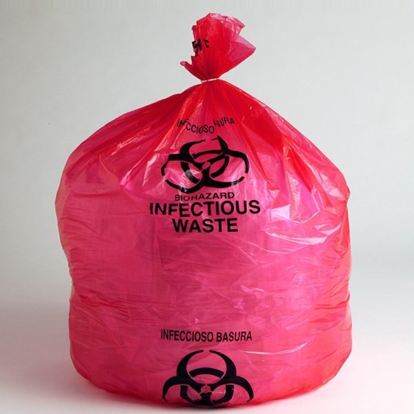 24" X 30" High-Density Red Infectious Waste Liner