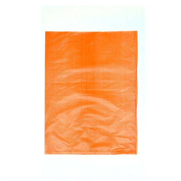 6 1/4" X 9 1/4" Orange High Density Polyethylene Merchandise Bag