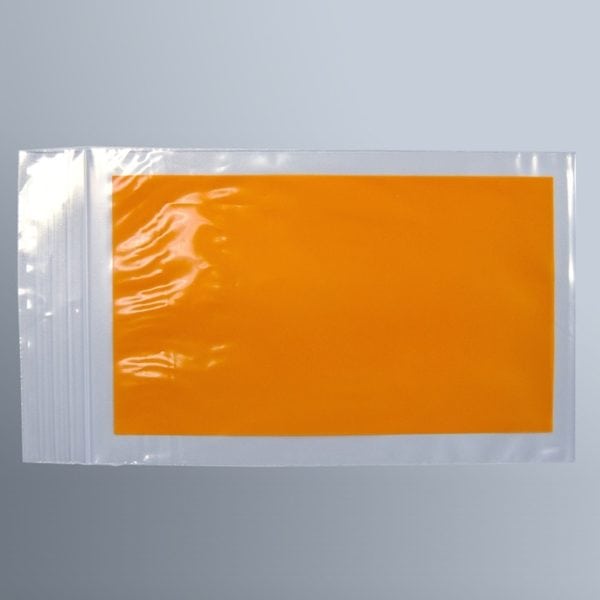 4" X 6" Orange Block Bag - Seal Top Reclosable