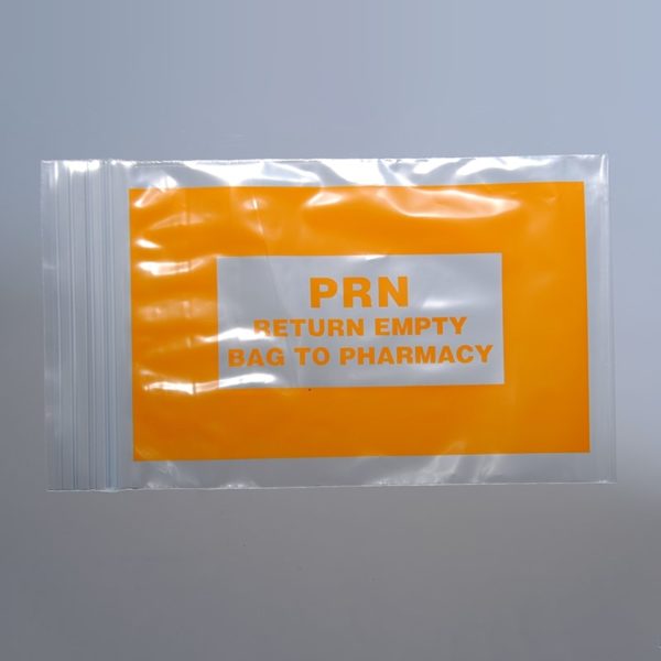 2" X 3" Orange PRN Bag - Seal Top Reclosable