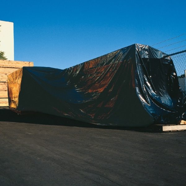 3' X 100' 4 Mil Black Low Density Polyethylene Tarp