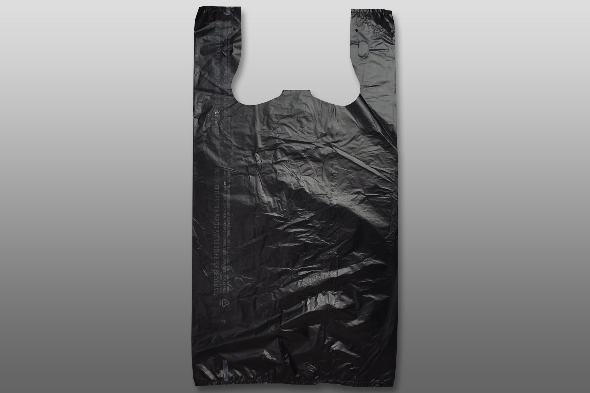 Black T-Shirt Bags - Universal Plastic